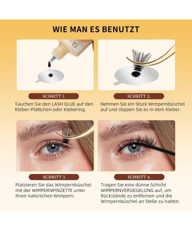 QUEWEL 480PCS Eyelash Cluster Kit - DIY Individual Eyelash Extensions Set Long-Lasting Glue & Remover - Perfect for Travel - Natural-D Mix - Buy Online on GoSupps.com