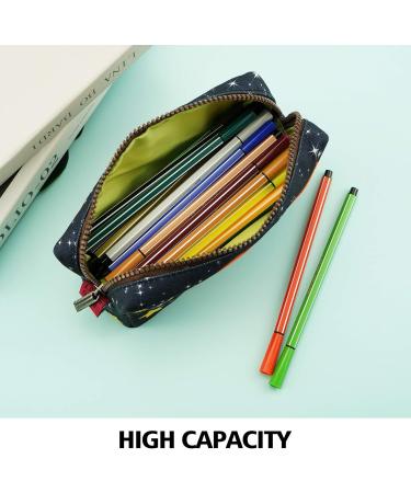 LParkin Canvas Pencil Case - Space Theme (Blue) | Stylish & Durable | International Shipping Available - Buy Online on GoSupps.com
