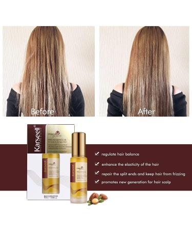 Karseell Hair Oil Moroccan Argan Oil for Hair & Skin Cold Pressed Maca Essence Argan Oil Hair Oil for Dry Damaged Hair All Hair Types 50ml - Buy Online on GoSupps.com