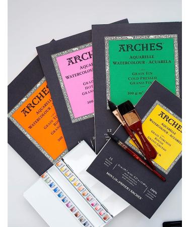 Arches A1795092 Bloc Enc 23x31 12H Aquarelle 100% Fine 300g Blanc NAT  White Natural - Buy Online on GoSupps.com