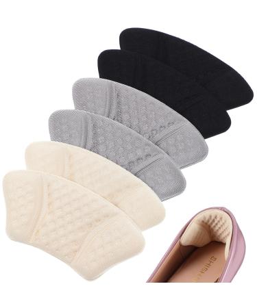 Healifty 6 Pairs Heel Pads Heel Grips Shoe Heel Pad Heel Cushion Heel Protectors Shoe Pads Inserts Shoe Filler or Shoes Too Big