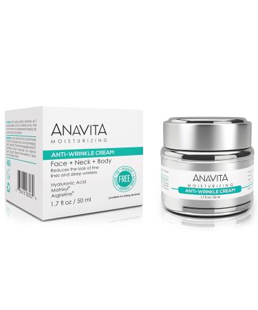 Anavita Anti-Aging Moisturizer Cream with Peptides & Hyaluronic Acid | Reduces Fine Lines & Wrinkles | Day & Night Face Neck & D collet Cream for Men & Women - 1.7 fl oz - Buy Online on GoSupps.com