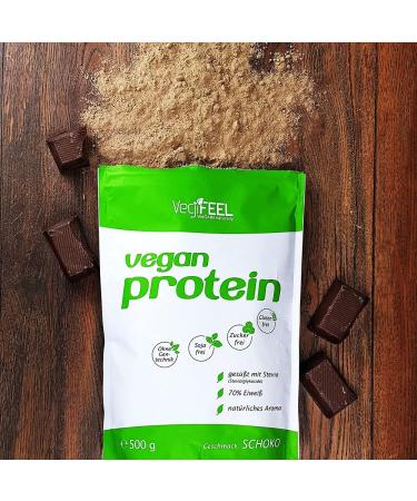 Vegife Vegan Protein Powder - Chocolate Flavor - 500g Soy Pea Rice & Hemp Protein - Nutritious Vegetable Protein Blend for Optimal Health - Buy Online on GoSupps.com
