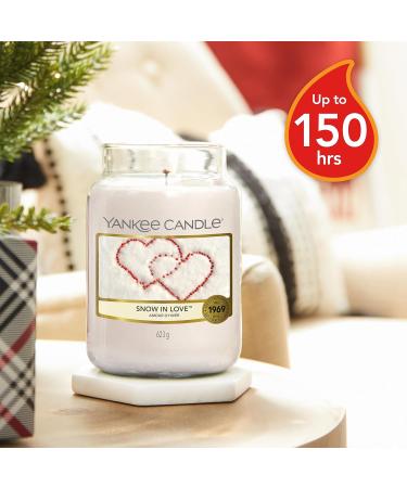 Yankee Candle Snow In Love - Large Scented Candle in Glass | Long Lasting 150-Hour Burn Time - Buy Online on GoSupps.com