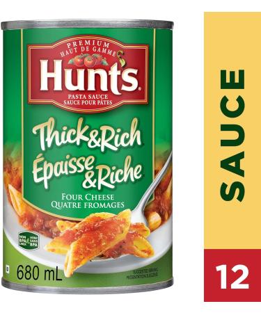 Hunt's Thick & Rich Four Cheese Pasta Sauce 680 ml Pack of 12 - Buy Online on GoSupps.com