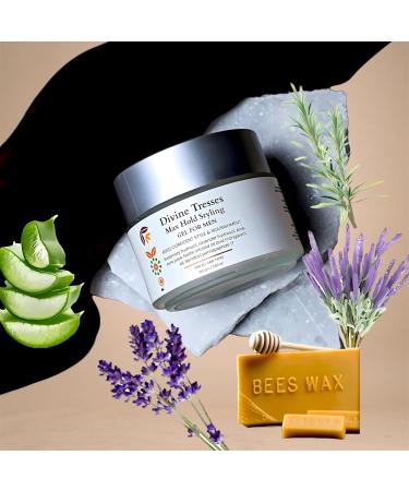 YOGEE Divine Tresses Max Hold Hair Gel for Men - Strong Hold for Short to Medium Hair | Aloe Vera & Jojoba Oil | 100g - Buy Online on GoSupps.com