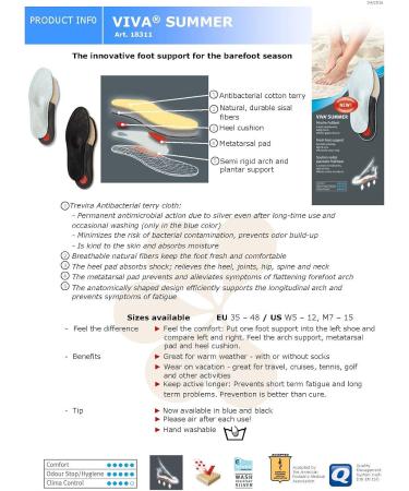 Pedag Viva Summer Orthotic Sandals - Warm Weather Comfort with Arch Support & Heel Pad US W8/EU38 - Buy Online on GoSupps.com