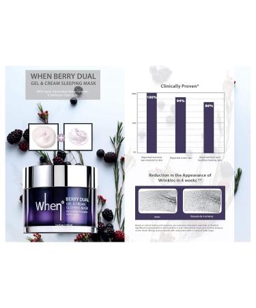 When Beauty Berry Dual Gel & Cream Anti-Aging Facial Sleeping Mask - Cruelty-Free 30ml - Unisex Skincare - Buy Online on GoSupps.com