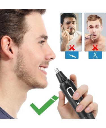 Nasal Hair Trimmer & Ear Hair Cutter - Painless IPX7 Washable Facial Hair Remover for Men & Women - Buy Online on GoSupps.com