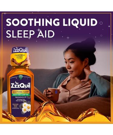 ZzzQuil Nighttime Sleep Aid Liquid 50mg Diphenhydramine HCl | Chamomile Honey Flavor | No.1 Sleep Aid Brand | Fall Asleep Fast | Non-Habit Forming | 24 FL OZ - Buy Online on GoSupps.com