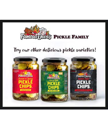 Famous Dave's Pickles Variety Pack - 3 Jars of Spicy Dill & Garlic, Sweet & Spicy Pickle Chips (24 oz each) - Delicious Pickle Assortment - Buy Online on GoSupps.com