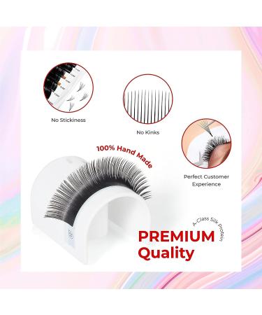 The Lash Supply Premium Volume Eyelash Extensions 0.03-0.05-0.07 C/CC/D Curl Mix Length, 9mm-20mm - Professional Supplies, Ultra Soft & Lightweight - 0.03-C - Buy Online on GoSupps.com