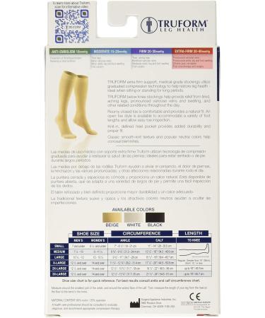 Truform 30-40 mmHg Compression Stockings for Men & Women - Knee High Closed Toe White - Small Size (Pack of 3 - Buy Online on GoSupps.com