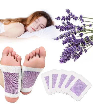 SooGree 10PCS Natural Wormwood Vinegar Powder Foot Patch Foot Care Sleep Better (Purple-10PCS)