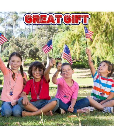 28 PCS 4th of July Accessories Party Favors: Patriotic Star Bead Necklaces and Temporary Tattoos - Independence Day Supplies for Kids and Adults - Buy Online on GoSupps.com