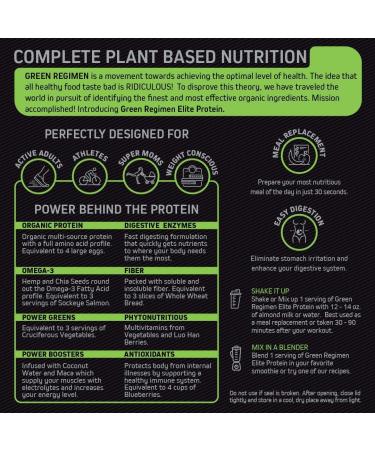 Organic Plant Based Chocolate Protein Powder - Pea & Hemp Blend for Muscle Recovery - 30 Servings, 2.64 lb - USDA Organic, Non-GMO, Dairy-Free, Vegan - Buy Online on GoSupps.com