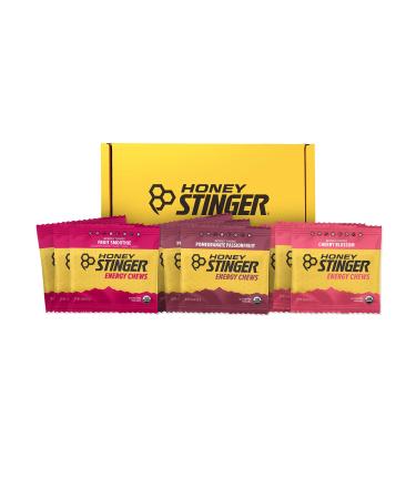 Honey Stinger Organic Energy Chew Variety Pack | 3 Pack each of Fruit Smoothie, Pomegranate Passionfruit and Cherry Blossom | Gluten Free & Caffeine Free | Sports Nutrition For All Exercises Variety Pack 1.8 Ounce (Pack of 9)