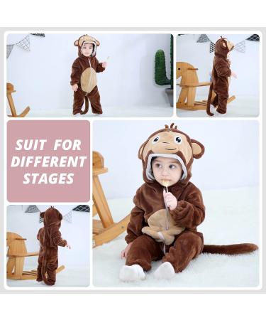 COOKY.D Unisex Winter Animal Hooded Baby Romper - Dark Brown (6-12 Months) - Buy Online on GoSupps.com
