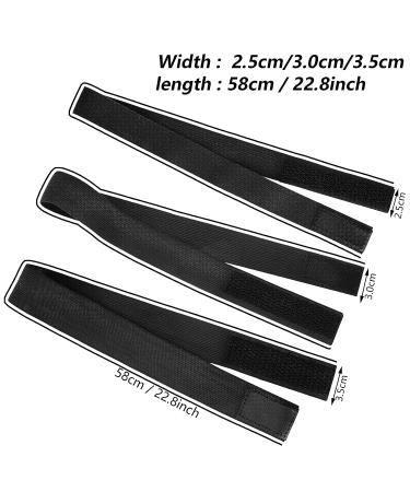 Wig Edge Elastic Band - Adjustable Non-Slip Wig Grip Band for Making Wigs - 12 Pieces in 0.98, 1.2, and 1.38 Inch Width - Black - Buy Online on GoSupps.com