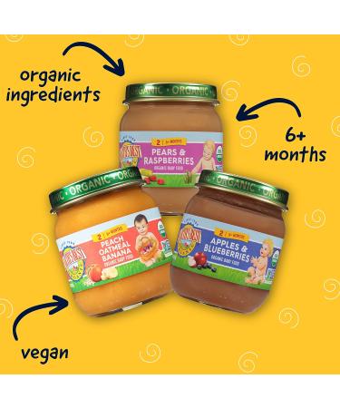 Earth's Best Organic Stage 2 Baby Food Jars - Fruit Puree Variety Pack (4 oz, Pack of 12) - Buy Online on GoSupps.com