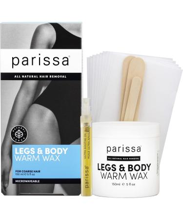Parissa Legs & Body Warm Wax Kit - Salon-Style Microwavable Formula for Coarse Hair Removal - Buy Online on GoSupps.com
