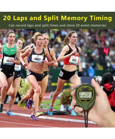 Buy Lighth Away Waterproof Stopwatch Timer - 30 Rounds Memory Large Display Ideal for Swimming & Football Coaching - Buy Online on GoSupps.com