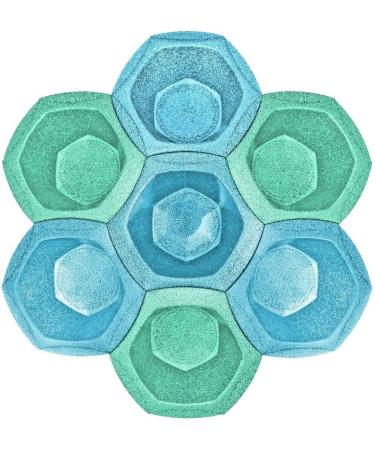 Vellen Hair Professional Glam Color Bowls - 7 Pack Mint/Blue, Non-Slip Rubber Bottom, Snappable Design - Buy Online on GoSupps.com