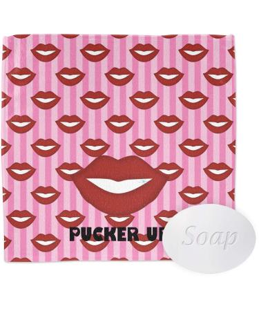 YouCustomizeIt Personalized Lips (Pucker Up) Washcloth Square (12" x 12")