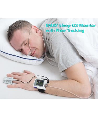 EMAY SleepO2 Pro - Wrist Pulse Oximeter for Overnight Blood Oxygen & Flow Tracking | Get Detailed ODI & AHI Data Report with PC Software | Ideal for Monitoring Sleep Apnea - Buy Online on GoSupps.com