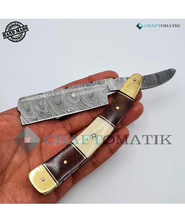 Razor Damascus Steel Men's Gift Set | High-Quality Handmade Barber Razor DBR39 - Perfect for Gifting - Buy Online on GoSupps.com
