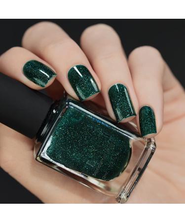 ILNP Fir Coat - Sultry Emerald Green Holographic Nail Polish 0.4 Fl Oz - Buy Online on GoSupps.com
