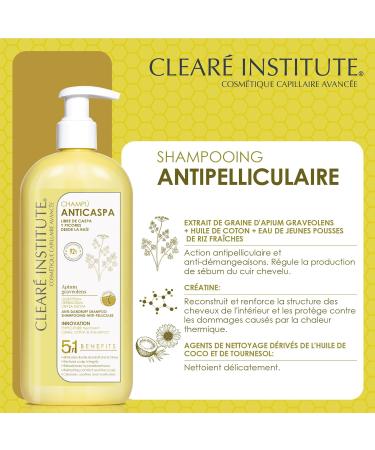 Clear Institute Anti-Dandruff Shampoo - Cleans Soothes and Moisturizes | No Sulfates Parabens or Silicones SLS | 95% Natural Ingredients | Eliminates Dandruff and Itching - 400 ml - Buy Online on GoSupps.com
