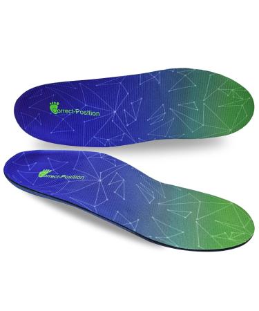 Correct-Position Orthotic Insole Arch SupportFor Insole Plantar FasciitisInsole for OverPronation Flat Feet Metatarsalgia Heel Pain Insoles for Men and Women Blue(10-10.5 (29-29.5CM)) 10-10.5 (29-29.5CM) Blue