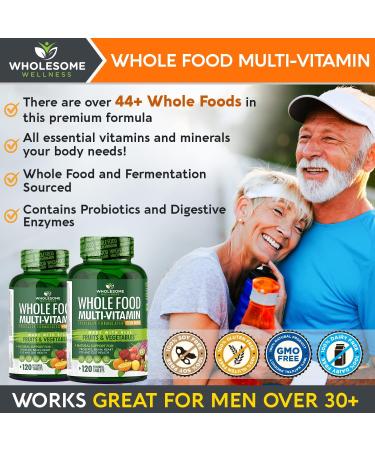 Wholesome Wellness Liposomal Vitamin C Capsules (200 Pills 1500mg Buffered) High Absorption + Food Multivitamin for Men - Natural Multi Vitamins Minerals Organic Extracts Bundle - Buy Online on GoSupps.com