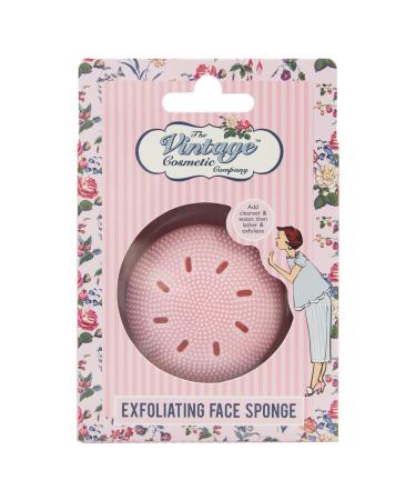 The Vintage Cosmetic Co. Exfoliating Face Sponge Pink 1 Count