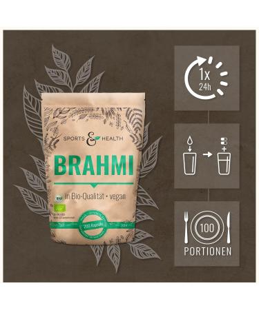 Organic Brahmi Capsules - 200 Vegan Capsules | 1000mg Bacopa Monnieri - Pure Organic Quality & Natural Ingredients - No Additives - Buy Online on GoSupps.com