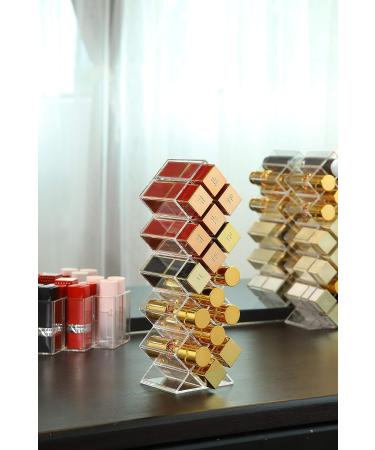 YIEZI Acrylic Fish Shape Lipstick Holder Organizer - 16 Slots Clear Stand for Makeup Vanity Display - Lip Gloss Storage Solution - 1 Pack - Buy Online on GoSupps.com