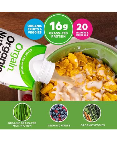 Orgain Organic Vanilla Bean Nutritional Shake - 16g Grass Fed Whey Protein - Meal Replacement with 20 Vitamins & Minerals - Gluten Free, Soy Free, Kosher, Non-GMO - 11 Fl Oz (Pack of 12) - Buy Online on GoSupps.com