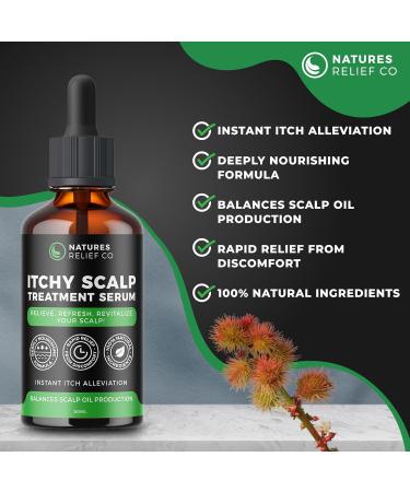 Natures Relief Co Itchy Scalp Treatment Serum - Instant Itch Alleviation | Dry Scalp Treatment - 100% Natural Ingredients - 50ml - Buy Online on GoSupps.com
