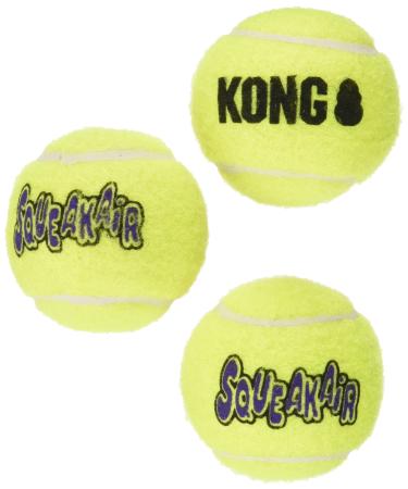 KONG Air THREE Small Breed Squeaker Tennis Balls One Item Small Pack of 3