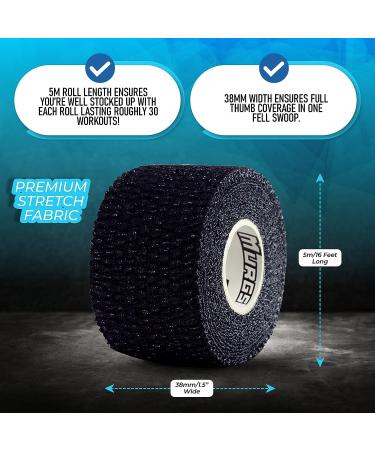 Murgs Weightlifting Thumb Tape - Premium Hook Grip Stretchy Thumb Tape for Olympic Weightlifting  Cross Training  Fit  WOD  Powerlifting - Strong Adhesive and Easy Tear 4 - Buy Online on GoSupps.com