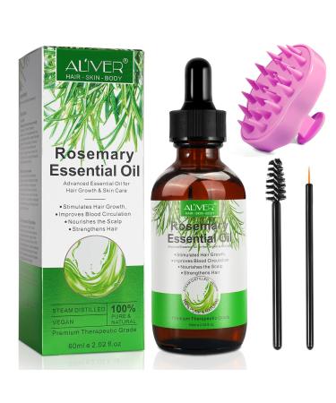 Rosemary oil hair with massage comb Rosemary Oil for Hair Growth & Hair Loss for dry damaged hair and hair loss nourishes the scalp stimulates hair growth strengthens the hair 60 ml 60 ml (1 Pack) - Buy Online on GoSupps.com
