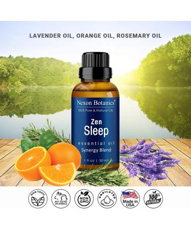 Zen Sleep Essential Oil Blend 30ml - Rosemary Lavender Based for Relaxing, Good Night Sleep - Calming Humidifier Oil - Sweet Dreams Formula - Buy Online on GoSupps.com