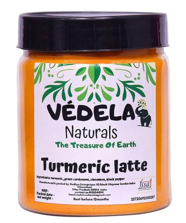V DELA Naturals- Turmeric Latte | Golden Turmeric Milk Latte| turmeric latte | Haldi Milk Powder | Milk flavoring powder |- Golden Milk | 300Grm oz