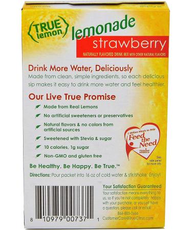 True Citrus True Lemon Strawberry Lemonade â€“ 10 Packets (1.06 oz) | Refreshing Drink Mix - Buy Online on GoSupps.com