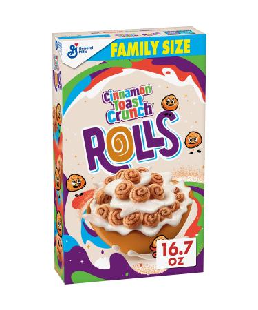 Cinnamon Toast Crunch Cinnaroll Breakfast Cereal, 16.7 OZ Family Size Cereal Box