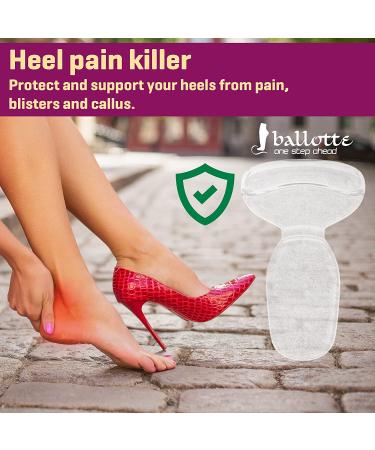 8 Extra Soft Gel Heel Grips for Women - Blister Prevention & Cushion Inserts | Self-Adhesive & Shock Absorbing Pads - Clear - Buy Online on GoSupps.com