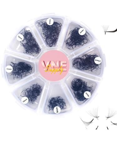 VNE Eyelashes 500 Fans Tray Volume Lash Extensions Mixed length | Premade Fans Eyelash Extensions | Mega Lash Extension | Promades Eyelash Fans | 3D C Curl 15mm