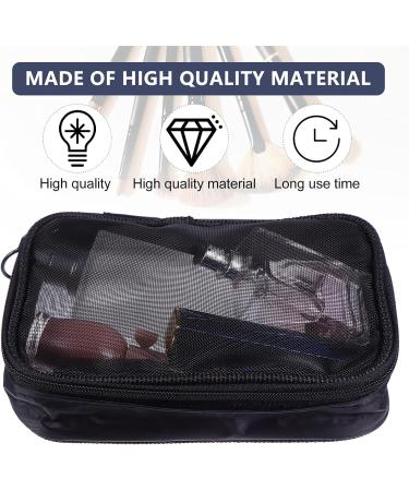 Beaupretty 6 StK Small Mesh Make-Up Bag - Portable Cosmetic Storage with Zip Pocket - Set of 3 Black - Perfect for International Shipping - Buy Online on GoSupps.com
