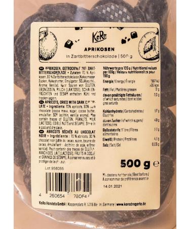 KoRo - Apricots coated with dark chocolate 10 x 500 g - Buy Online on GoSupps.com